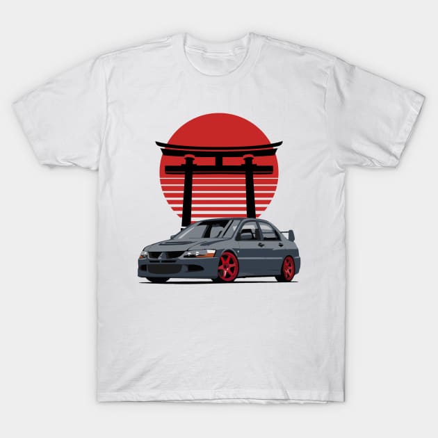 mitsubishi lancer evolution T-Shirt by artoriaa